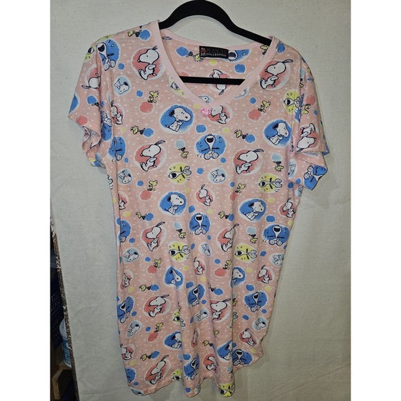 Peanuts Snoopy Women's Vintage Pajama 3 Piece Set Size Large - Picture 2 of 6